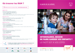 Où Trouver Les RAM ? La Garde De Vos Enfants