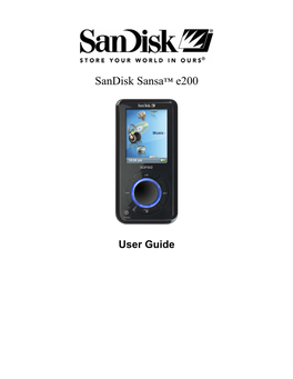 Sandisk Sansa™ E200