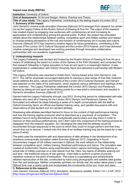 Impact Case Study (Ref3b) Page 1 Institution: University of Oxford 1