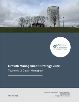 Growth Management Strategy 2020 Township of Cavan Monaghan ______