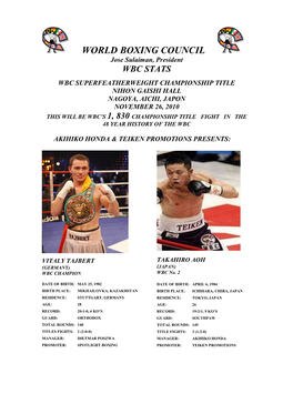 Wbc Bantamweight Championship