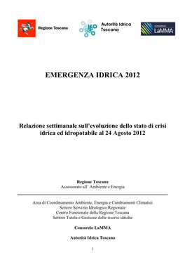 Emergenza Idrica 2012