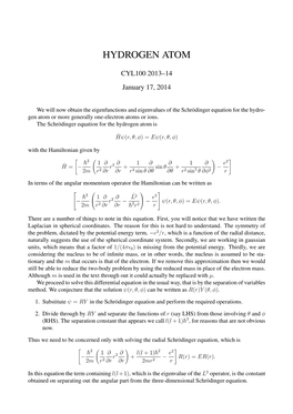 Solutions of the Hydrogen Atom Radial Schrödinger Equation