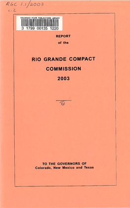 Rio Grande Compact Commission 2003