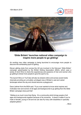 'Glide Britain' Launches National Video Campaign to Inspire More People To