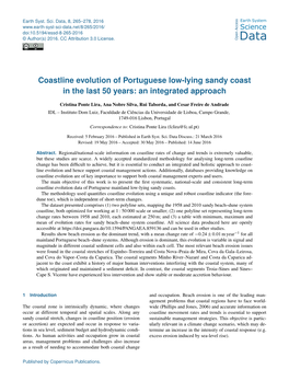 Coastline Evolution of Portuguese Low-Lying Sandy Coast in the Last 50 Years: an Integrated Approach