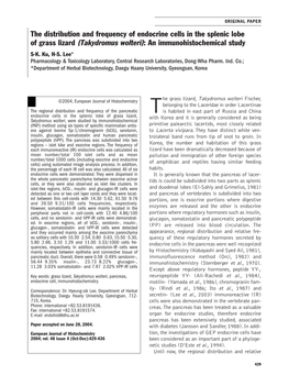 Takydromus Wolteri): an Immunohistochemical Study S-K