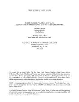 The Franchise, Policing, and Race: Evidence from Arrests Data and the Voting Rights Act