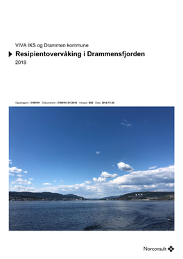 Resipientovervåking I Drammensfjorden 2018