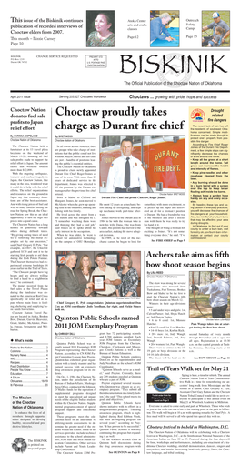 Choctaw Proudly Takes Charge As Durant Fire Chief