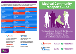 Medical Community Transport Guide