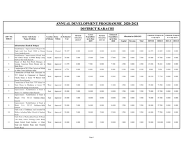 Annual Development Programme 2020-2021 District Karachi