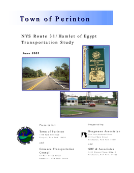 NYS Route 31/Hamlet of Egypt Transportation Study