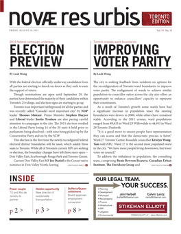 Election Preview Improving Voter Parity
