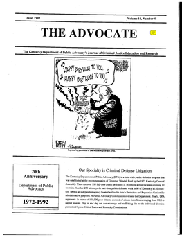 Advocate-Vol 14-No 4-Entire Issue (6-1992)