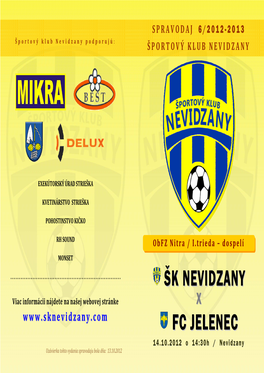 Šk Nevidzany Fc Jelenec