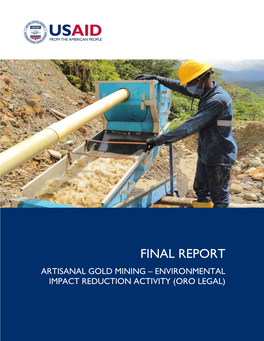 Final Report: USAID Colombia Oro Legal