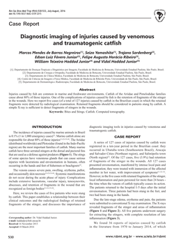 Diagnostic Imaging of Injuries Caused by Venomous and Traumatogenic Catﬁ Sh