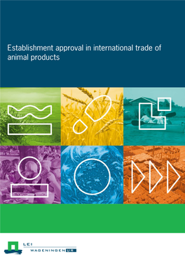 12-026 Establishment Approval in International Trade of Animal Products