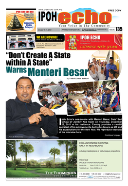 Menteri Besar by Fathol Zaman Bukhari