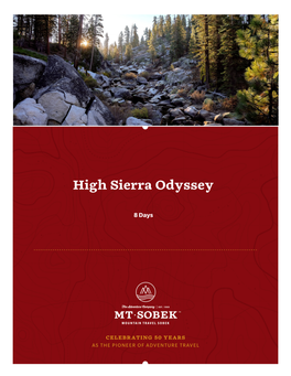 High Sierra Odyssey