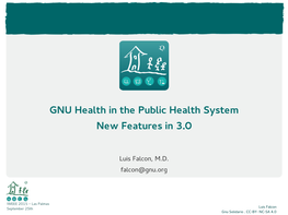 New Features in GNU Health