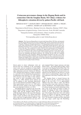 Cretaceous Provenance Change in the Hegang Basin and Its Connection