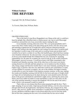 William-Faulkner-The-Reivers.Pdf