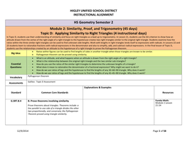 HS Geometry Semester 2 Module 2