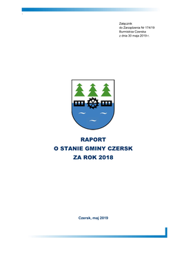 Raport O Stanie Gminy Czersk Za Rok 2018