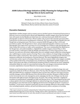 (CHI): Planning for Safeguarding Heritage Sites in Syria and Iraq1