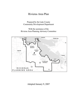 Rivieras Area Plan