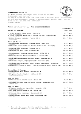 Fiskebaren Wine // All Wines on This List Express Their Origin and Heritage