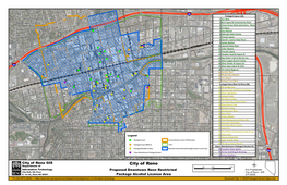 Proposed Downtown Reno Restricted Package Alcohol