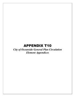 40 Appendix T10 Circulation Element Appendices