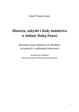 Historia, Zabytki I Ślady Hutnictwa W Dolinie Małej Panwi