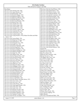 Erle Stanley Gardner Titles Sorted by Category and Title Pagesofpages