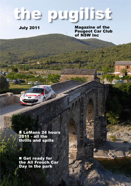 The Pugilist July 2011 Magazine of the Peugeot Car Club of NSW Inc