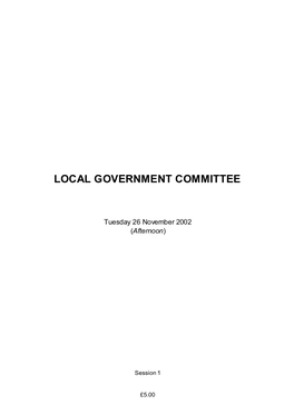 Local Government Committee