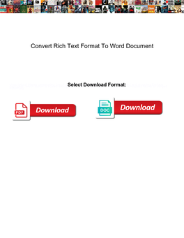 Convert Rich Text Format to Word Document