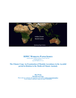 An Examination of Mamluk Ascendancy in the Ayyubid Period in Relation to the Medieval Climate Anomaly