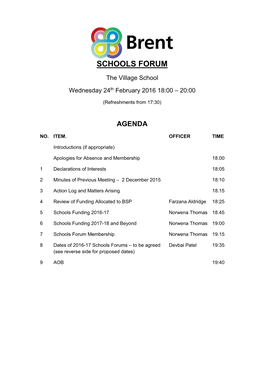 Schools Forum