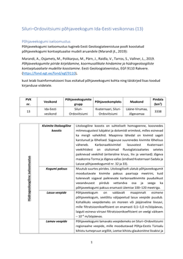 Siluri–Ordoviitsiumi Põhjaveekogum Ida-Eesti Vesikonnas (13)