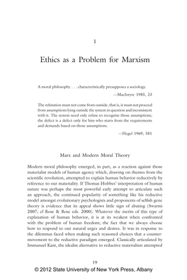 Marxism and Ethics