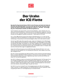Faktenblatt ICE/V
