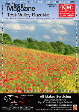 Magazine Windows, Doors & Conservatories Test Valley Gazette 01264 359355 Your Free Local Community Magazine – Reaching Approx