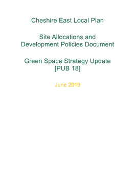 Cheshire East Local Plan Site Allocations and Development