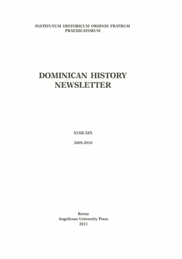 Dominican History Newsle1ter