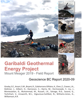 Garibaldi Geothermal Energy Project Mount Meager 2019 - Field Report Geoscience BC Report 2020-09