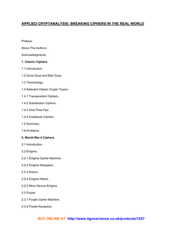 Applied Cryptanalysis: Breaking Ciphers in the Real World
